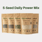 Premium Chia, Flax, Sunflower, Pumpkin Seeds Combo |  5-in-1 Superfood Mix | 100% Organic Raw Multi-Seed Blend