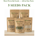 Premium Pumpkin, Sunflower, Chia, Flax & Sesame Seeds Combo |  5-in-1 Superfood Mix | 100% Organic Raw Multi-Seed Blend