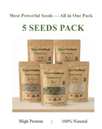 Premium Pumpkin, Sunflower, Chia, Flax & Sesame Seeds Combo |  5-in-1 Superfood Mix | 100% Organic Raw Multi-Seed Blend