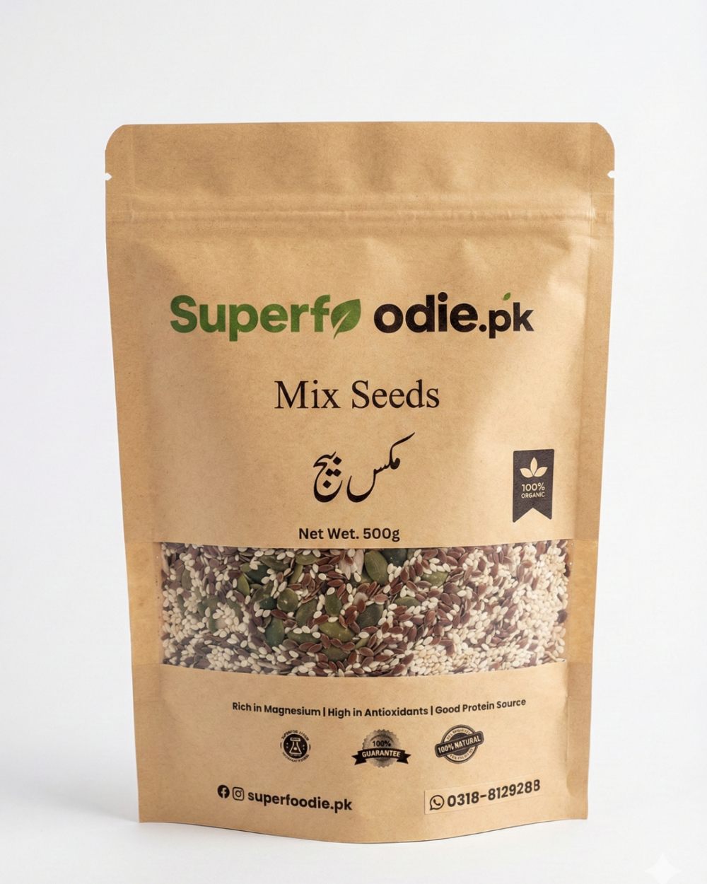 Bag of mix seeds packaging