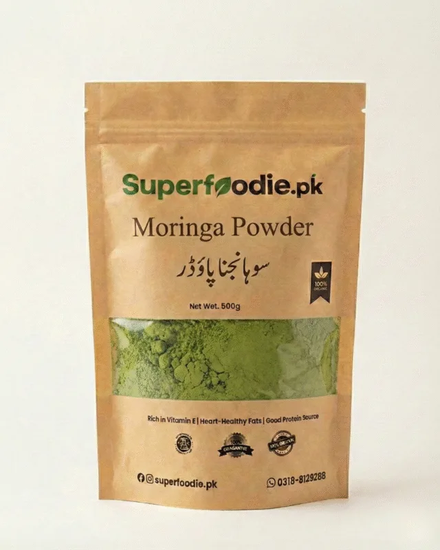 Bag of moringa powder packaging