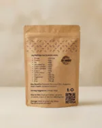 Brown bag with nutrition information
