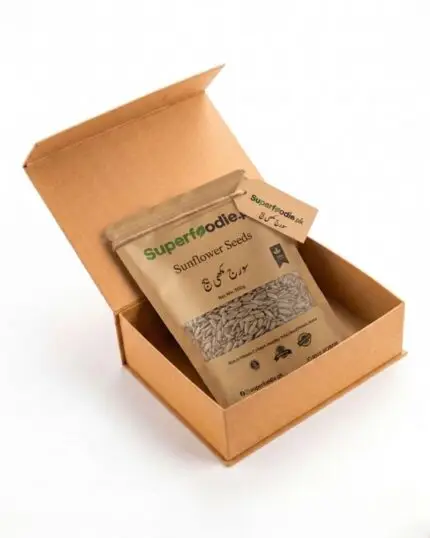 Sunflower seeds pouch in a box