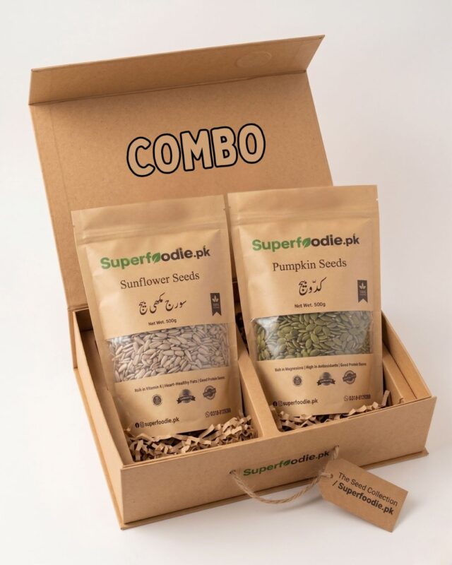 sunflower pumpkin seeds in a box