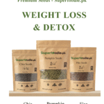 Superfoodie 3-Step Weight Loss & Detox Bundle – Premium Chia, Flax & Pumpkin Seed Trio – 100% Organic Metabolism Booster Kit