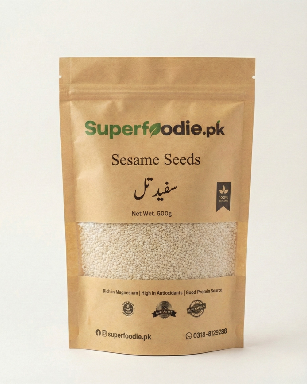Bag of sesame seeds packaging