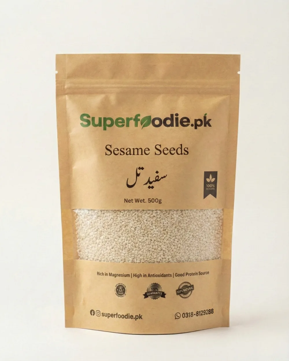 Bag of sesame seeds packaging