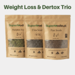 Superfoodie 3-Step Weight Loss & Detox Bundle – Premium Chia, Flax & Pumpkin Seed Trio – 100% Organic Metabolism Booster Kit